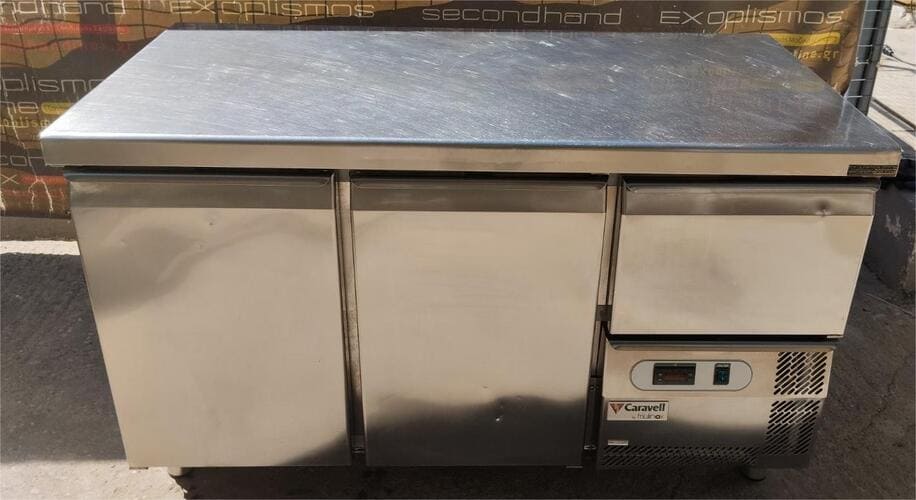 Ψυγείο Πάγκος Συντήρηση Με 2+1 Πόρτες 135x70x3Cm Μεταχειρισμένο